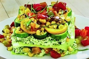 Indian summer lasagna stacks