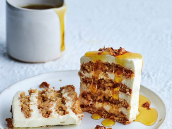 Individual Anzac biscuit and mascarpone layer cake