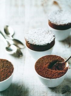 Individual chocolate soufflés