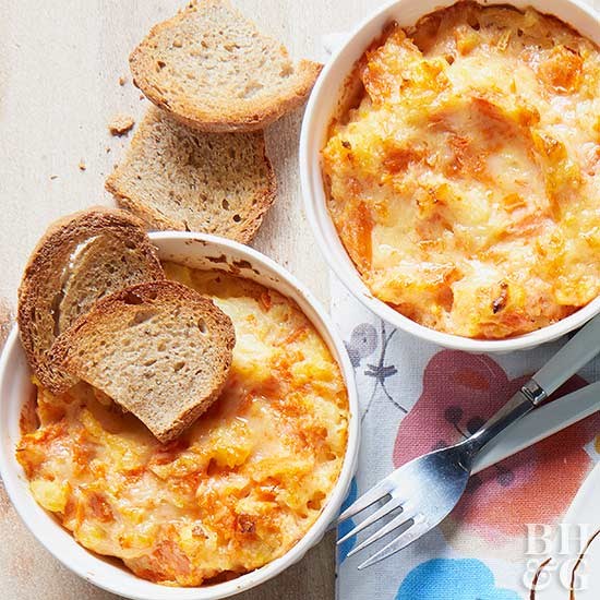 Individual mashed carrot & potato bakes