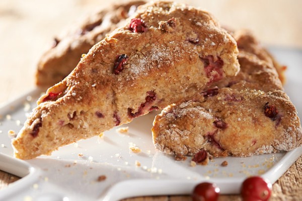 Individual orange cranberry biscuits