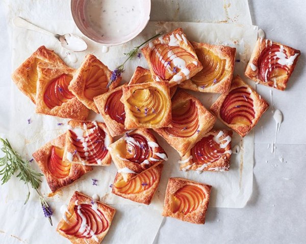 Individual plum lavender tarts