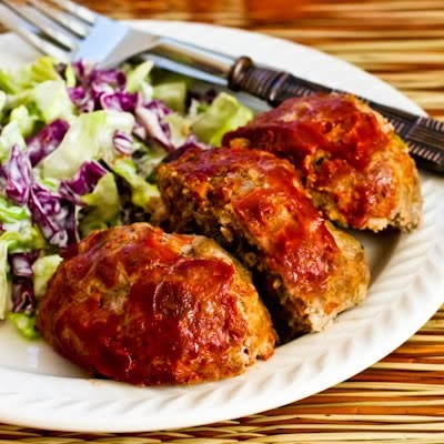 Individual-serving meatloaf balls with Italian sausage, ground beef, and peppers