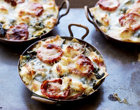 Individual vegetarian lasagnes