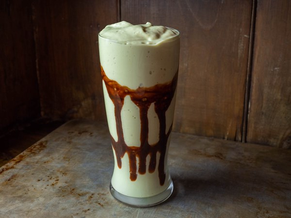 Indonesian avocado-coffee shake (Jus alpukat)