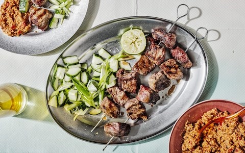 Indonesian beef satay  kebabs