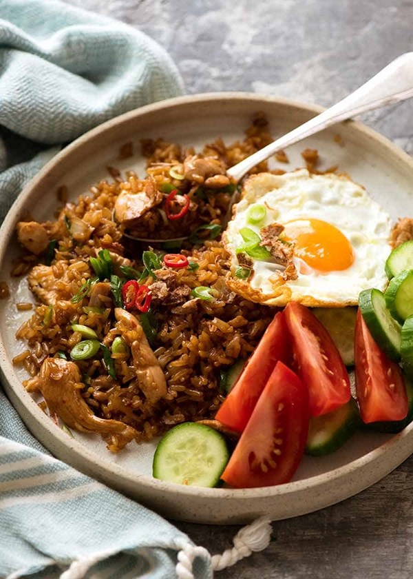 Indonesian fried rice (Nasi goreng)