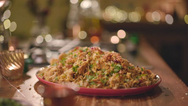 Indonesian-inspired chicken biryani