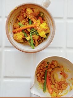 Indonesian pickled peanutted salad (Acar)