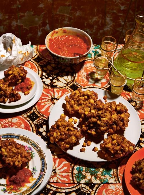 Indonesian spiced corn fritters (Perkedel jagung)