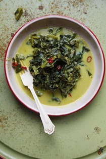 Indonesian-style collard greens curry (Gulai sayur)