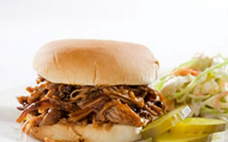 Indoor pulled pork with South Carolina mustard barbecue sauce