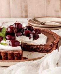 Indulgent Black Forest tart