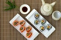 Inside-out sushi rolls (Uramaki-zushi)