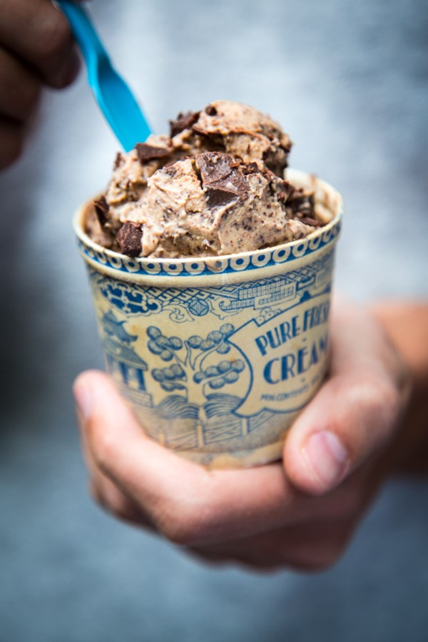 Instant banana and chocolate chip ice cream