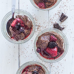 Instant chocolate avocado mousse
