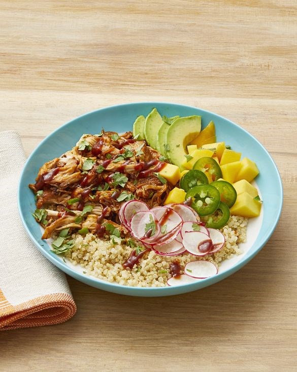 Instant Pot BBQ chicken grain bowls