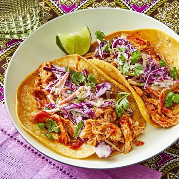 Instant Pot BBQ chicken tacos