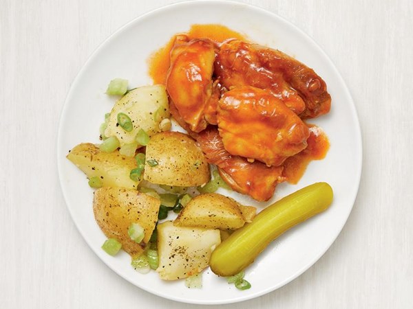 Instant Pot BBQ chicken with potato salad