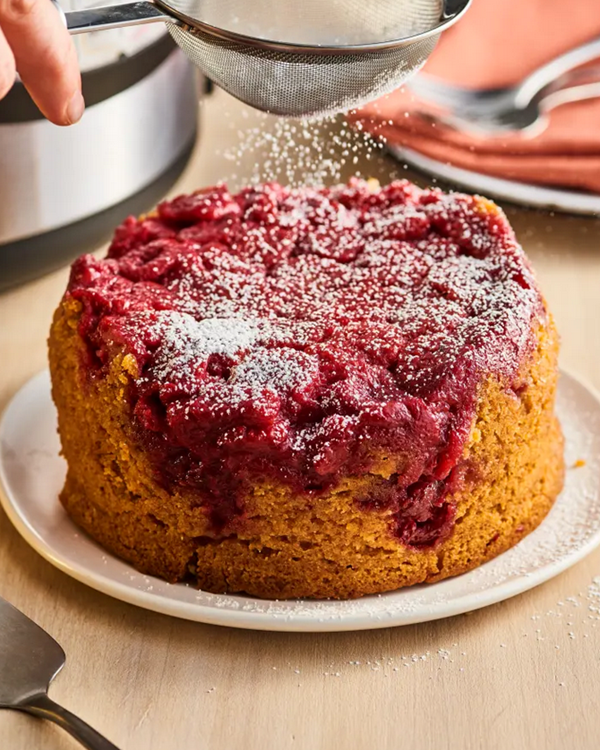 Instant Pot berry upside-down cake