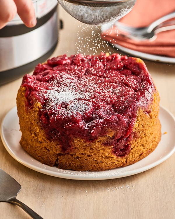 Instant Pot berry upside-down cake