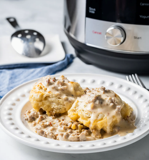 Instant Pot biscuits and gravy
