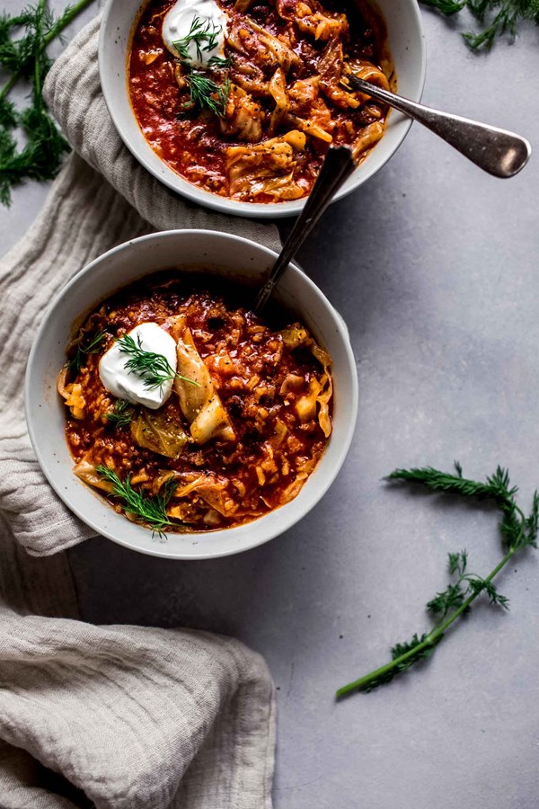 Instant Pot cabbage roll soup