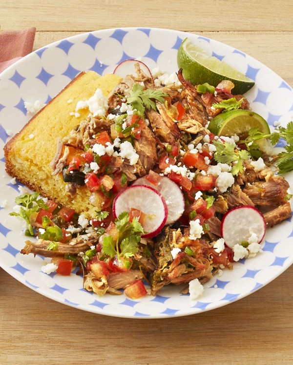 Instant Pot carnitas with cornbread