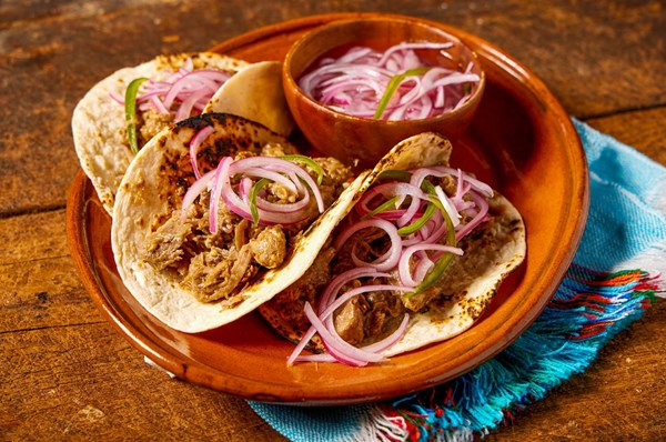 Instant Pot carnitas with pickled onions