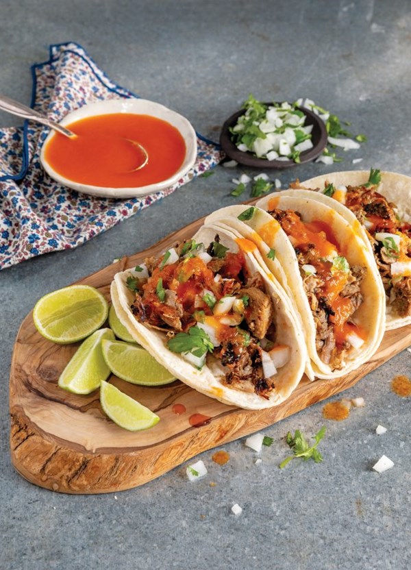 Instant Pot carnitas with pineapple hot sauce