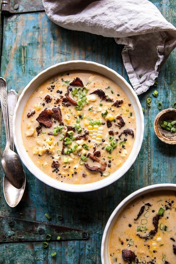 Instant Pot chipotle cheddar corn chowder