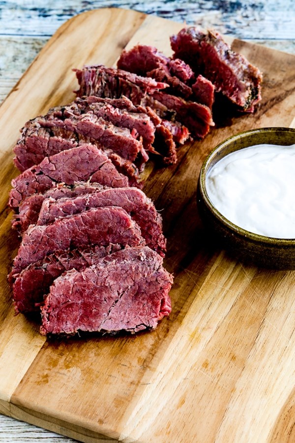 Instant Pot corned beef with creamy horseradish sauce 
