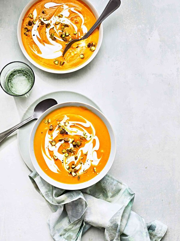Instant Pot creamy root vegetable soup