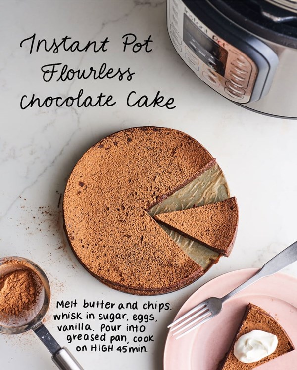 Instant Pot flourless chocolate cake