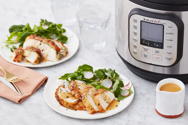 Instant Pot herbed turkey breast with gravy