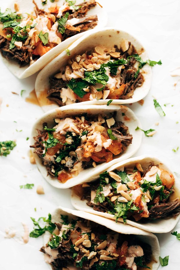 Instant Pot Korean beef tacos
