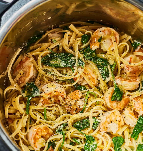 Instant Pot lemon butter shrimp linguine