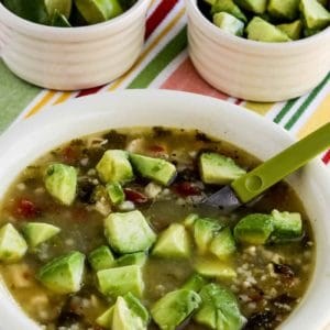 Instant Pot low-carb chicken tomatillo soup
