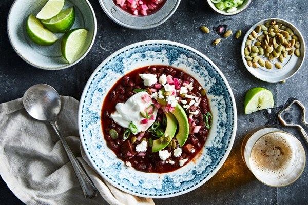 Instant Pot no-soak black bean soup