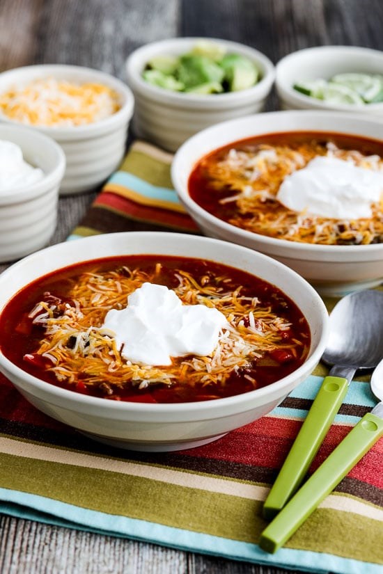 Instant pot (or stovetop) low-carb taco soup
