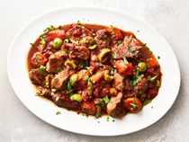 Instant Pot pork stew with red wine and olives