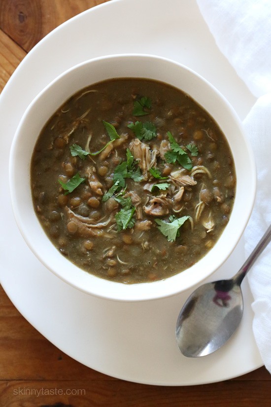 Instant Pot (pressure cooker) chicken and lentil soup