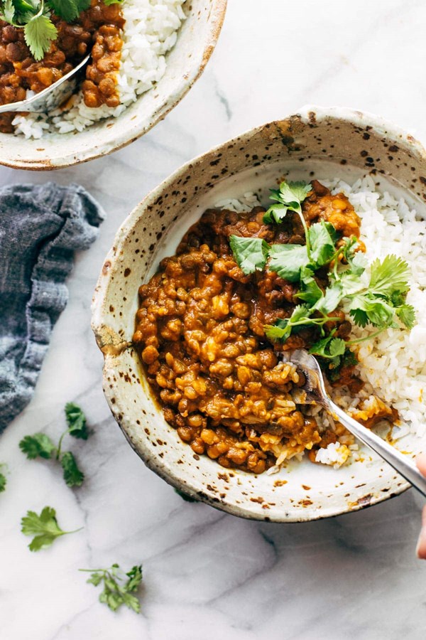 Instant Pot red curry lentils