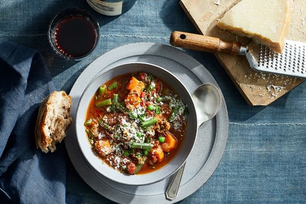 Instant Pot vegetable beef soup 