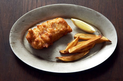 IPA-battered fish and chips
