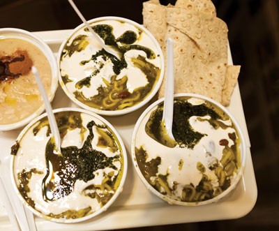 Iranian noodle soup (Ash-e reshteh)