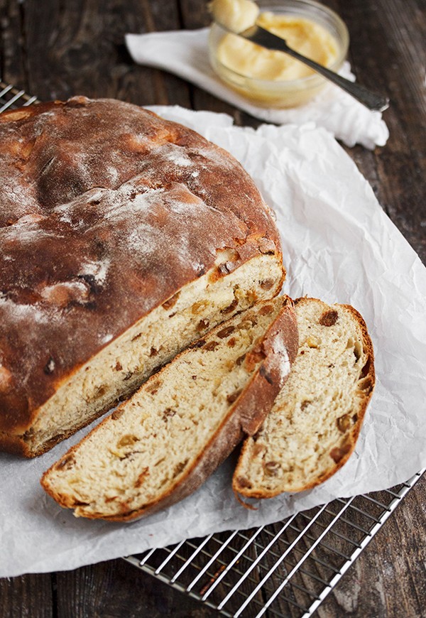 Irish barmbrack with honey butter