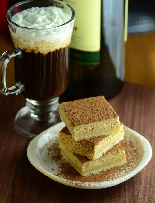 Irish coffee cheesecake bars