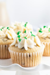 Irish cream cupcakes with Bailey’s buttercream frosting