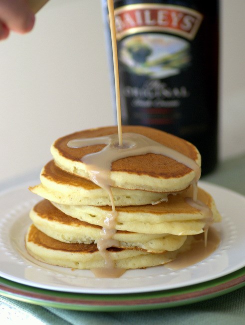 Irish cream pancakes